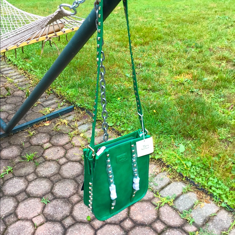 Jacky & Celine J&C Designer Large Green Crossbody